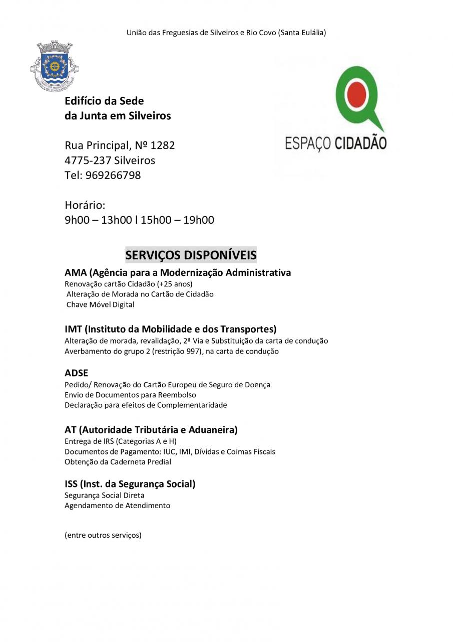 Espaço Cidadão - Serviços